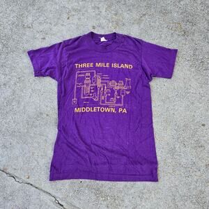 Vtg 80s THREE MILE ISLAND Middletown Pennsylvania Nuclear Reactor T Shirt XS USA